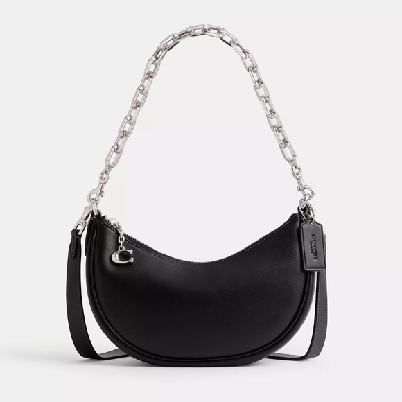 Black Leather Women's Bag - Picture 3 of 11